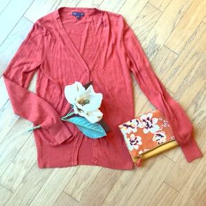 Gap Orange Cardigan